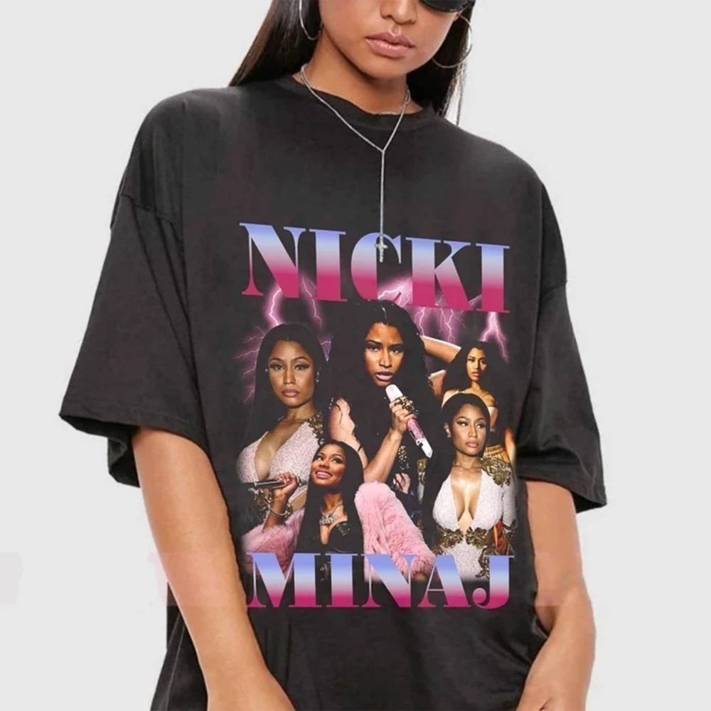 Nicki Minaj Retro 90s Rap Hip Hop Fan Graphic T-Shirt